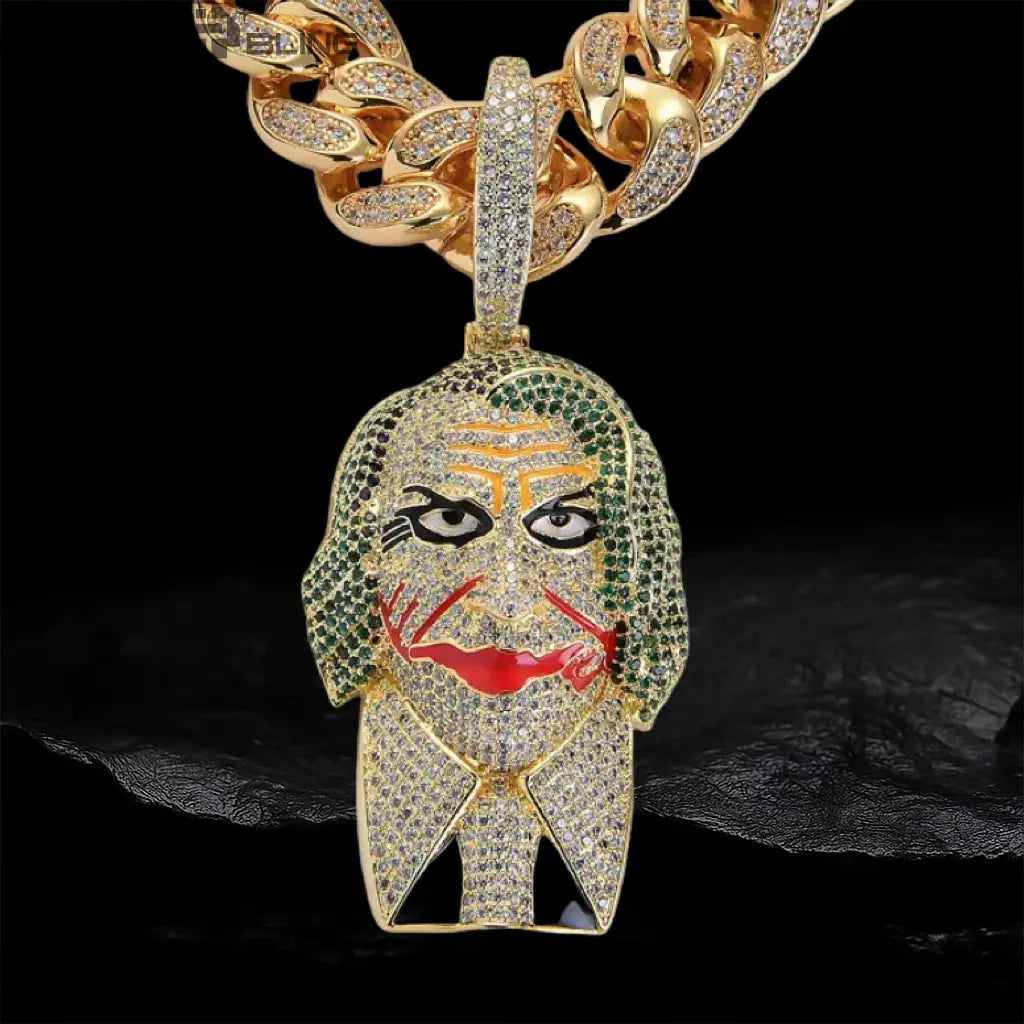 Iced Out Joker Pendant BigBagBling