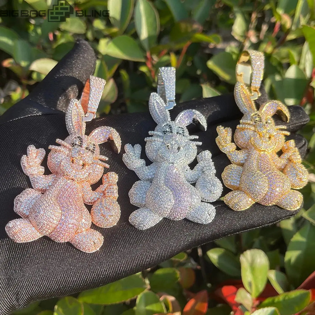 Iced Out Little rabbit Pendant BigBagBling