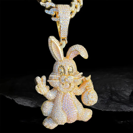 Iced Out Little rabbit Pendant BigBagBling