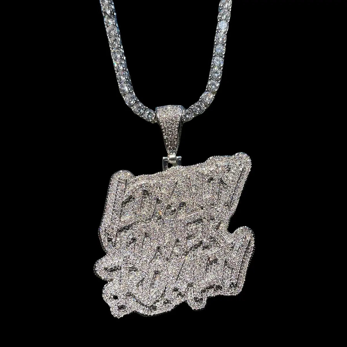 Iced Out Loyalty over Royalty  Pendant BigBagBling