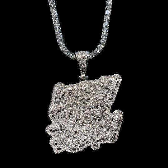 Iced Out Loyalty over Royalty  Pendant BigBagBling