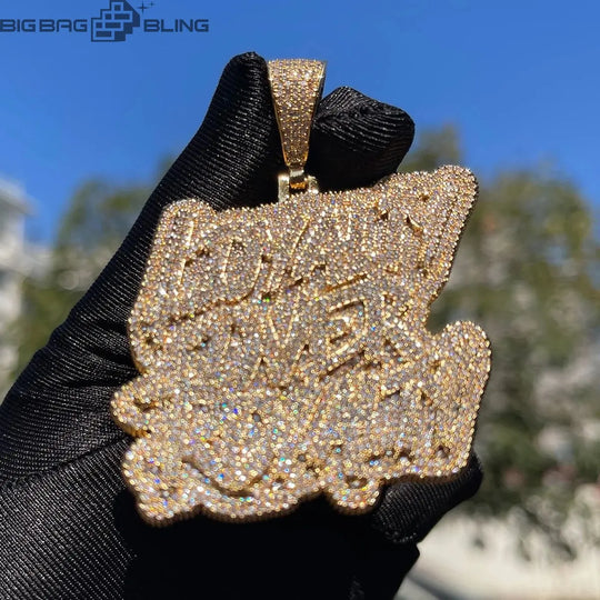 Iced Out Loyalty over Royalty  Pendant BigBagBling