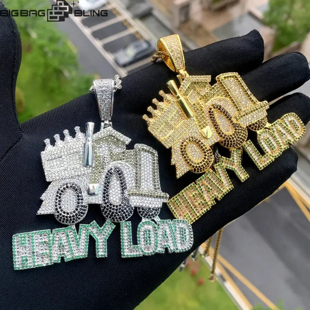 Iced Out Cartoon card Pendant BigBagBling