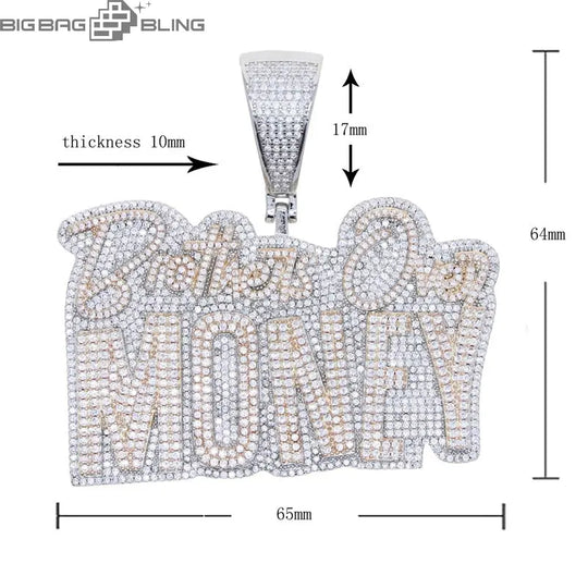 Iced Out MONEY Pendant BigBagBling