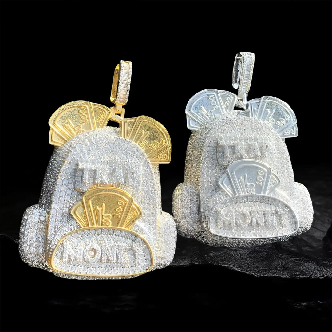 Iced Out Money Backpack  Pendant BigBagBling