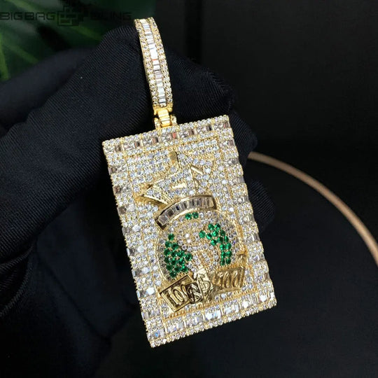 Iced Out Money bag Pendant BigBagBling
