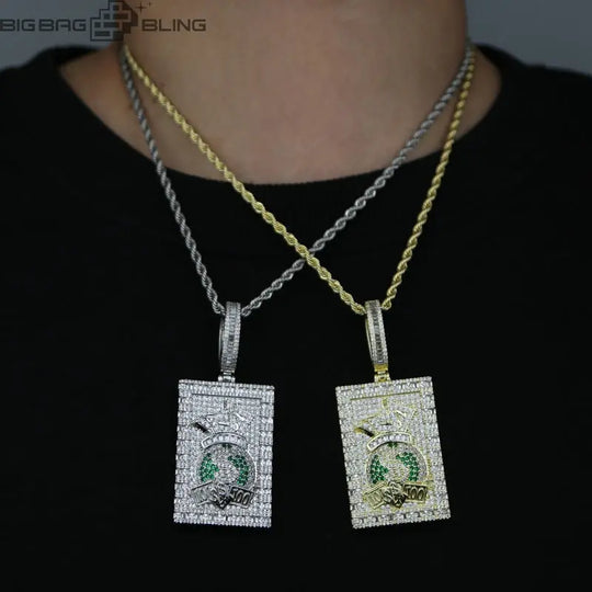 Iced Out Money bag Pendant BigBagBling