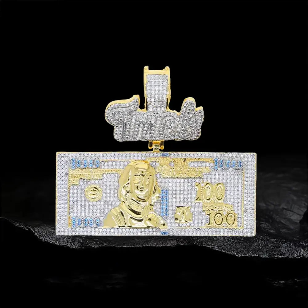 Iced Out New US dollar Pendant BigBagBling