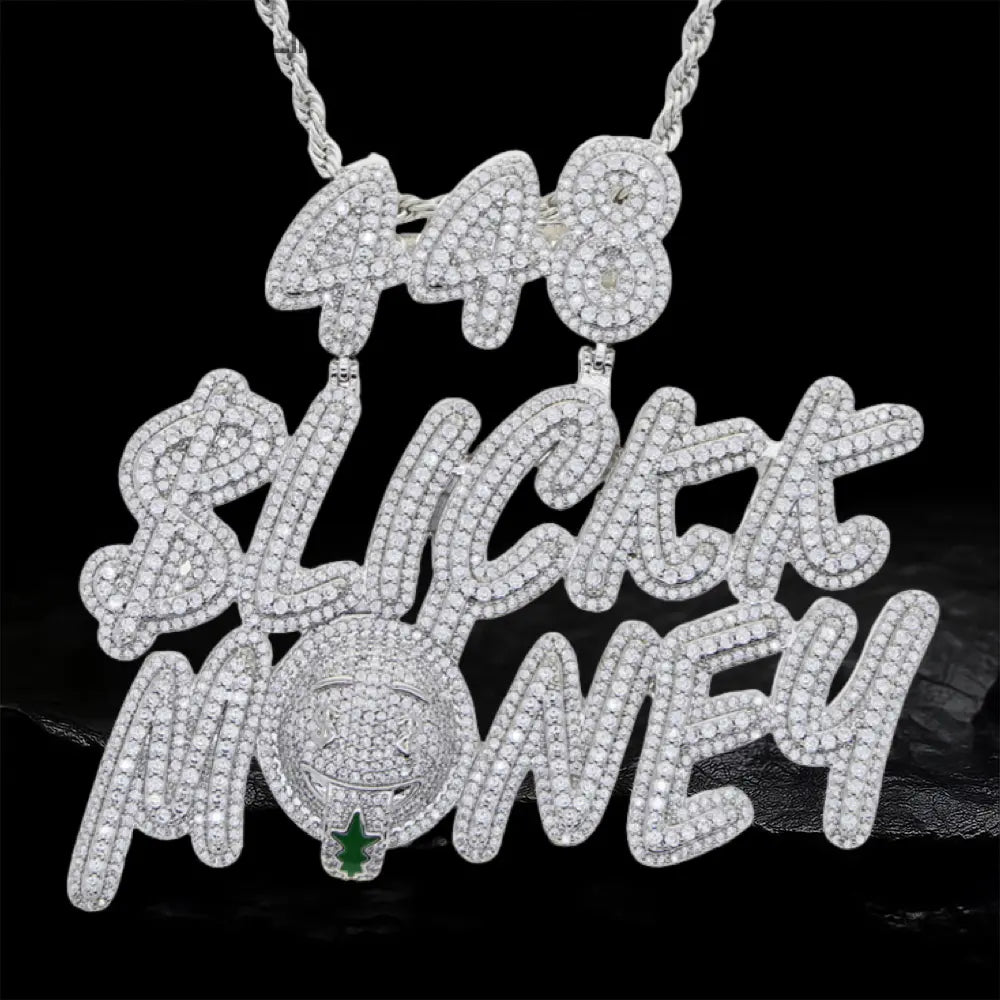 Iced Out Numbers and letters Pendant BigBagBling