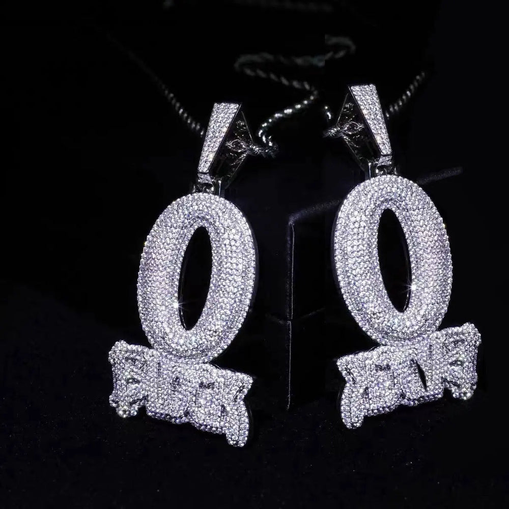 Iced Out O-shaped block Pendant BigBagBling