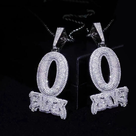 Iced Out O-shaped block Pendant BigBagBling