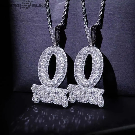 Iced Out O-shaped block Pendant BigBagBling
