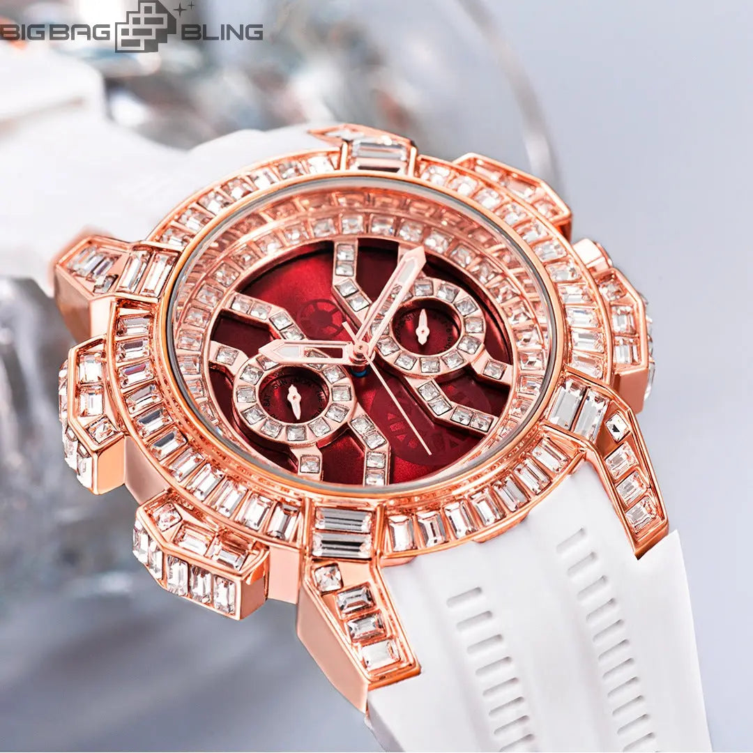 Iced Out Personalized large dial Watch BigBagBling
