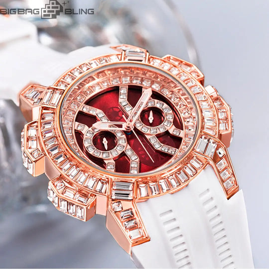 Iced Out Personalized large dial Watch BigBagBling