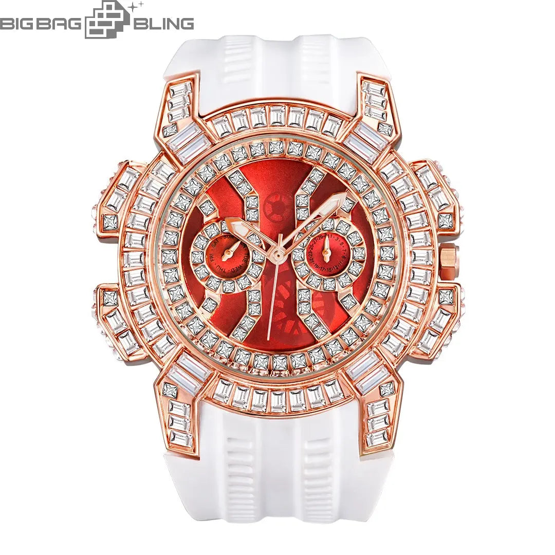 Iced Out Personalized large dial Watch BigBagBling