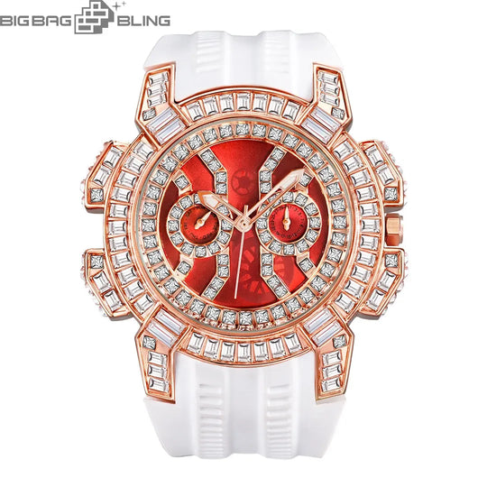 Iced Out Personalized large dial Watch BigBagBling