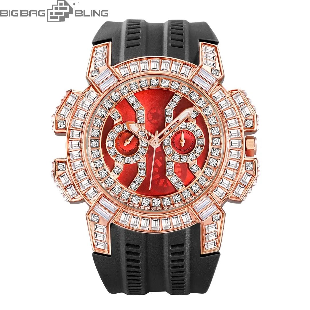 Iced Out Personalized large dial Watch BigBagBling