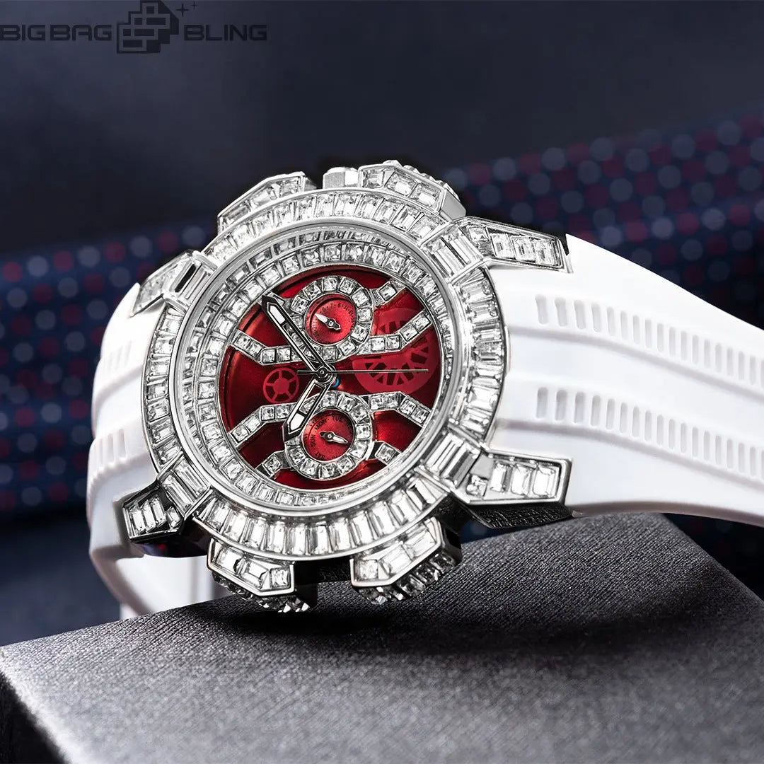Iced Out Personalized large dial Watch BigBagBling