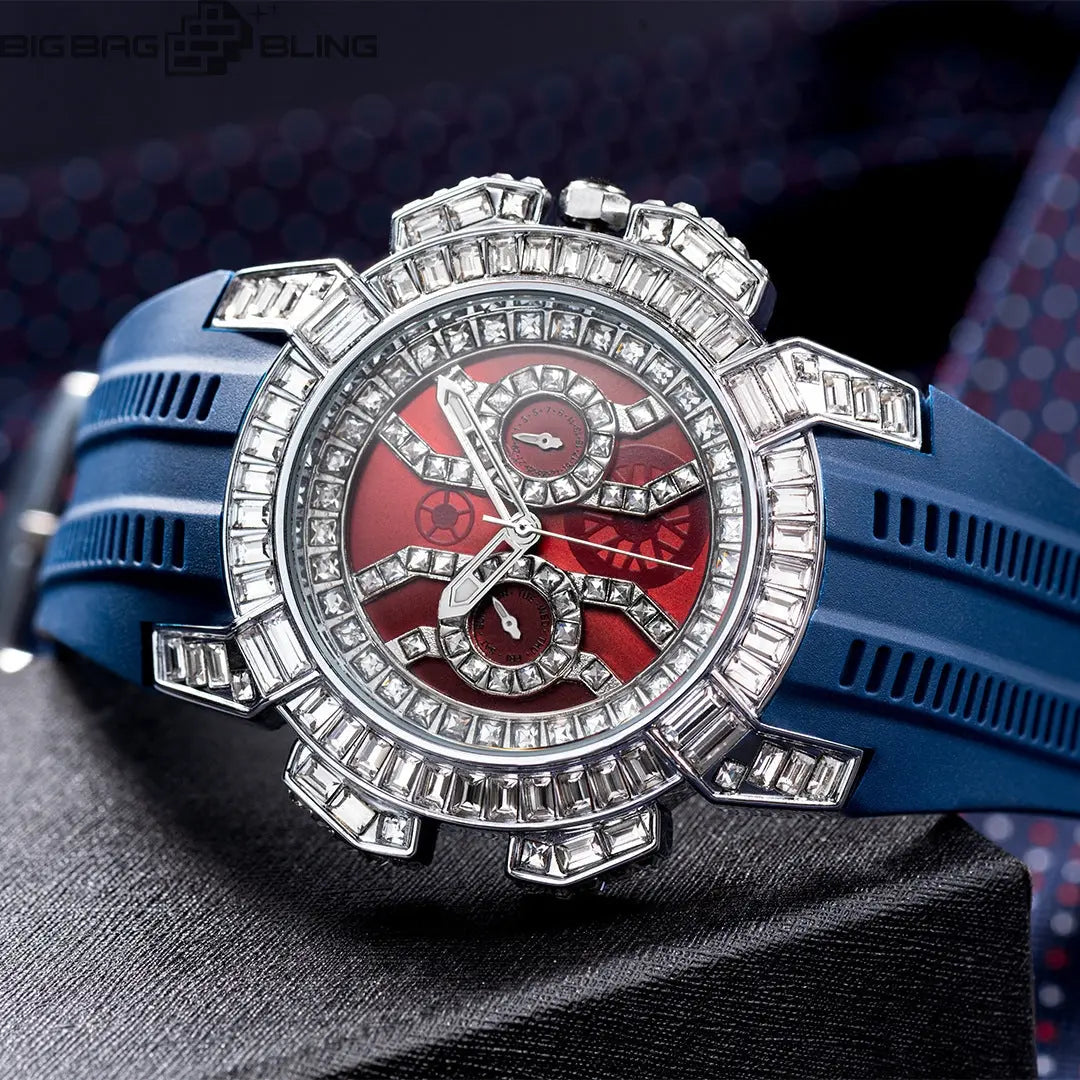 Iced Out Personalized large dial Watch BigBagBling