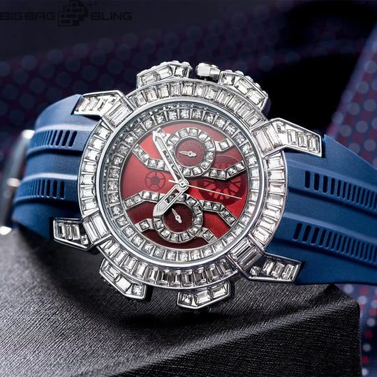 Iced Out Personalized large dial Watch BigBagBling