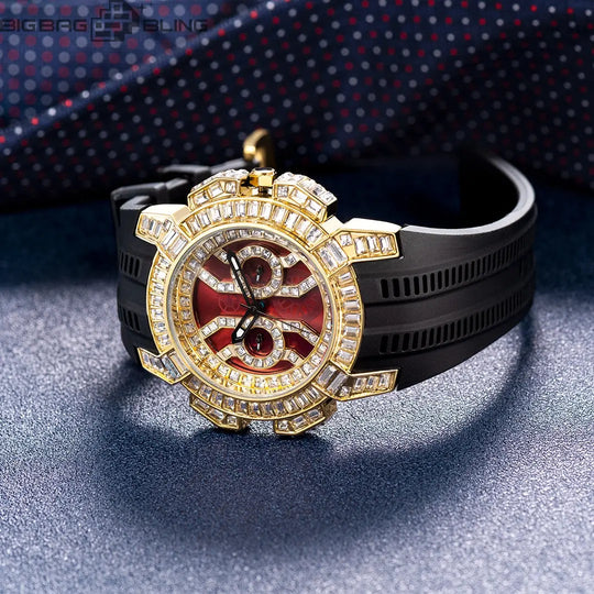 Iced Out Personalized large dial Watch BigBagBling