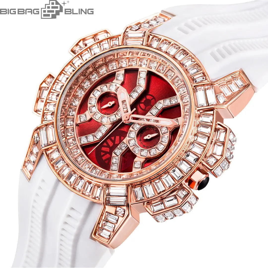 Iced Out Personalized large dial Watch BigBagBling