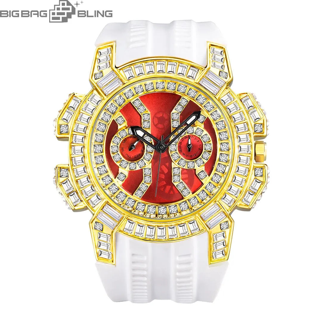 Iced Out Personalized large dial Watch BigBagBling