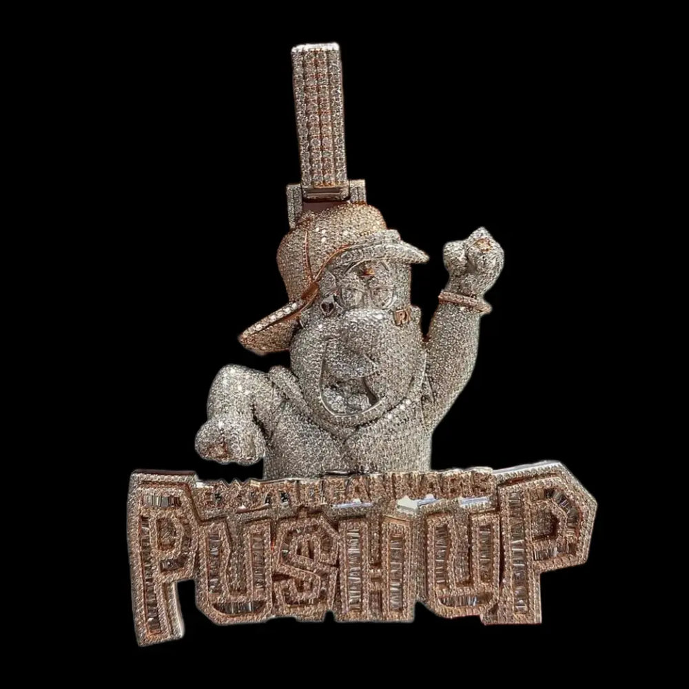 Iced Out Push up  Pendant - Pre Order BigBagBling