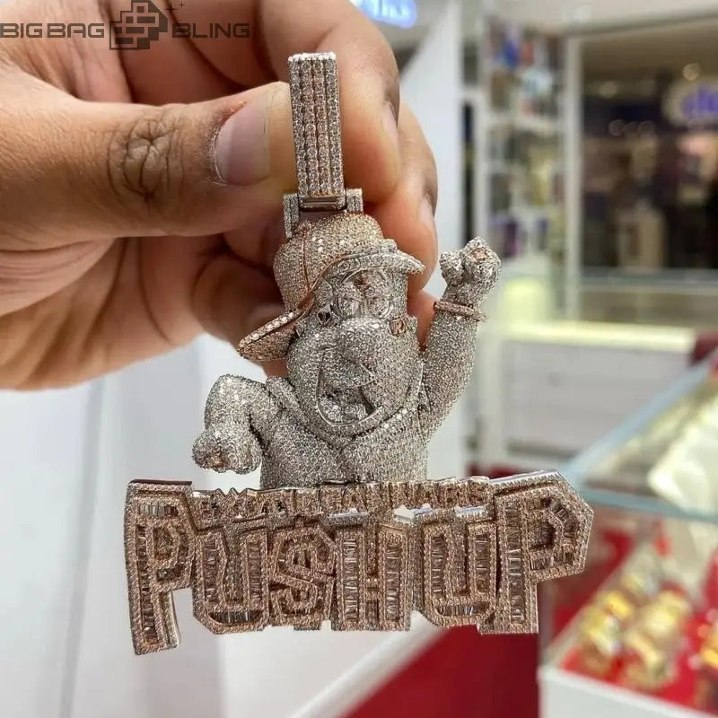 Iced Out Push up  Pendant - Pre Order BigBagBling