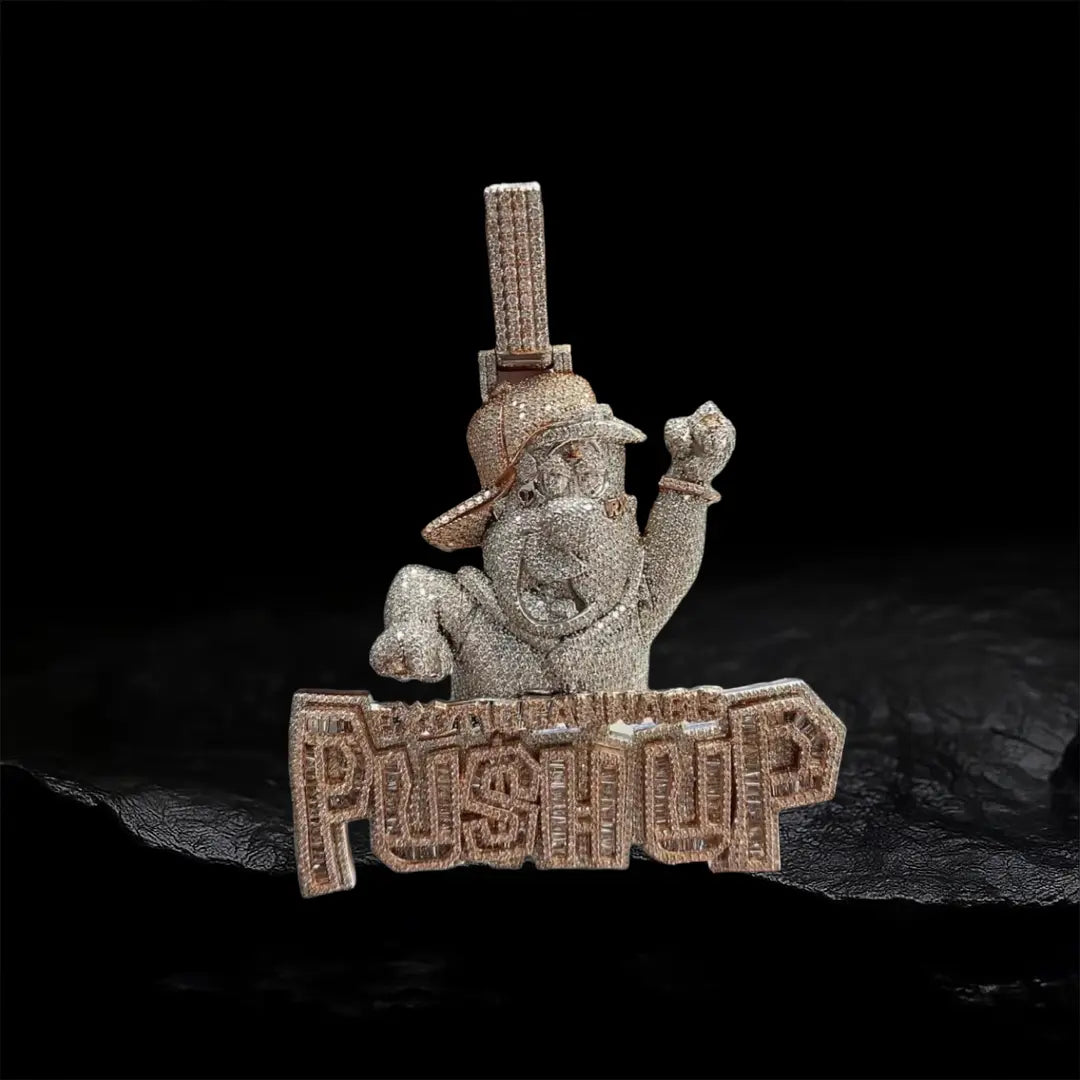 Iced Out Push up  Pendant - Pre Order BigBagBling