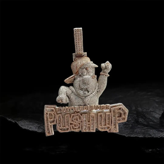 Iced Out Push up  Pendant - Pre Order BigBagBling