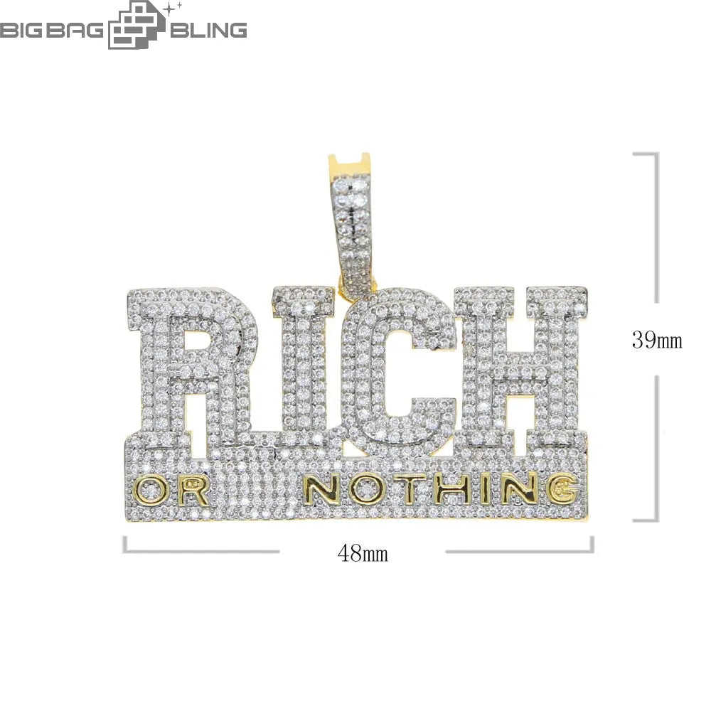 Iced Out RICH Pendant BigBagBling