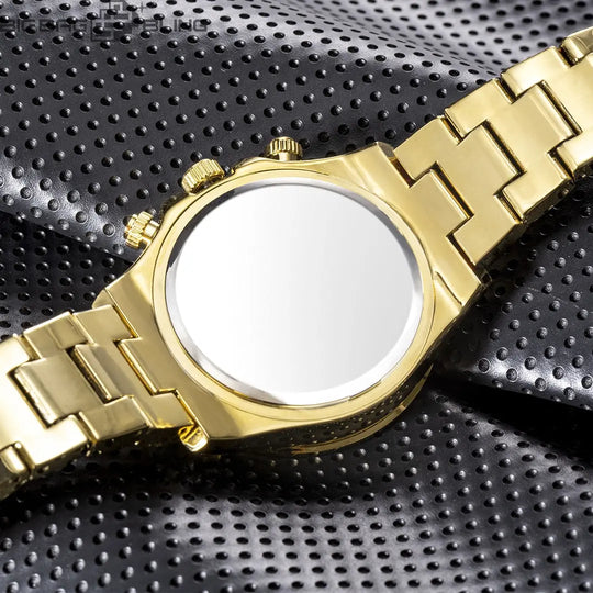 Iced Out Rainbow Chrono Watch BigBagBling