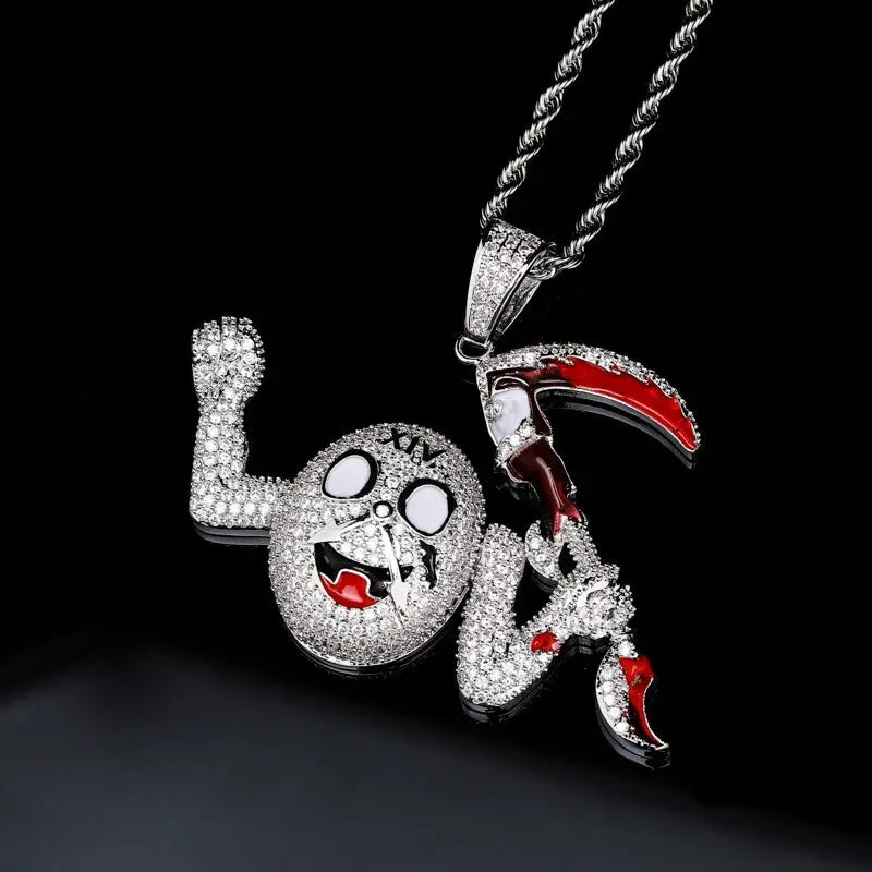 Iced Out Reaper Monster Pendant BigBagBling