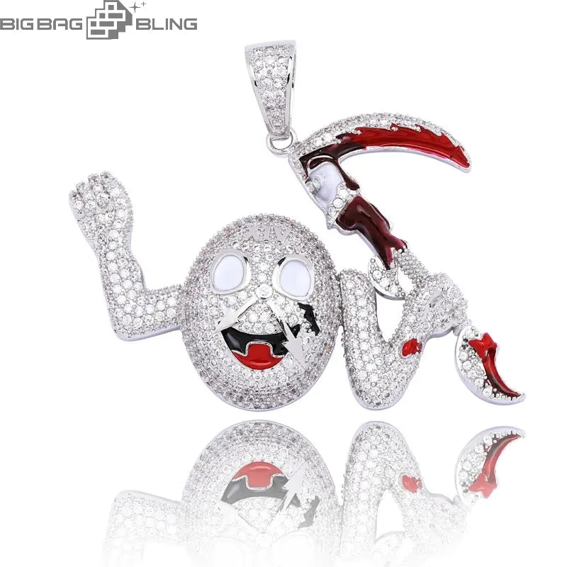 Iced Out Reaper Monster Pendant BigBagBling