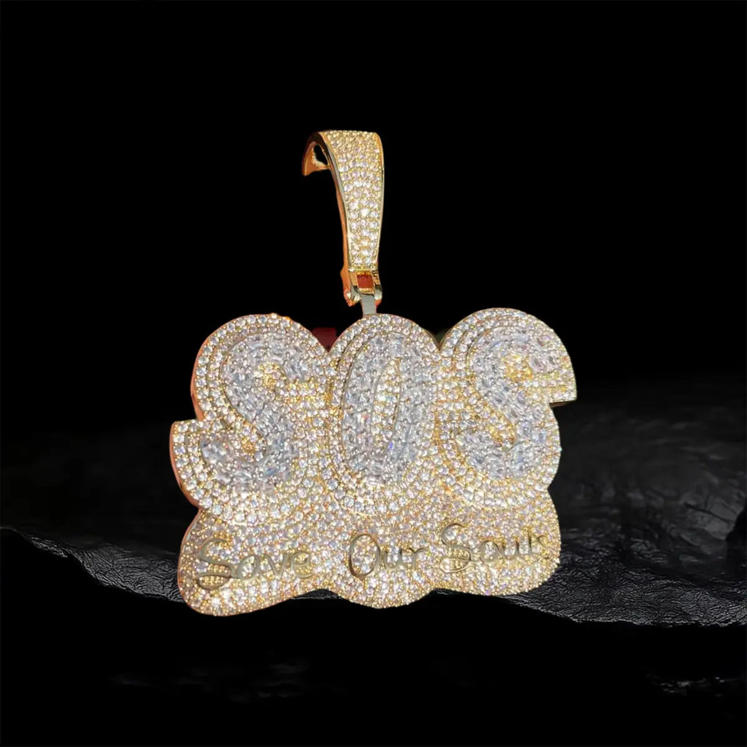 Iced Out Save Our Soul Pendant BigBagBling