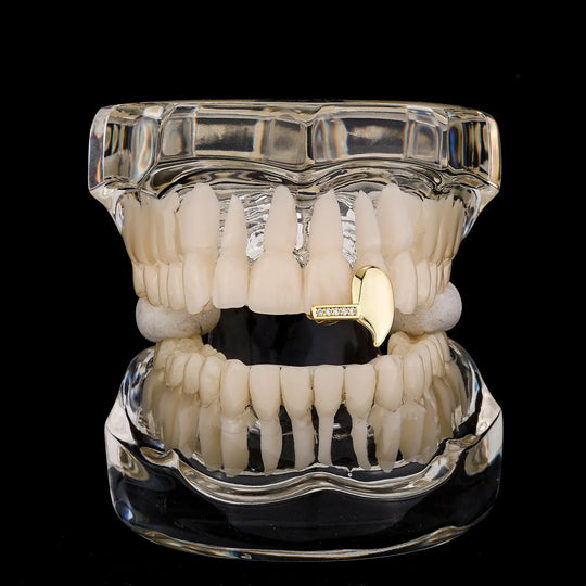 Iced Out Single sharp tooth Grillz BigBagBling