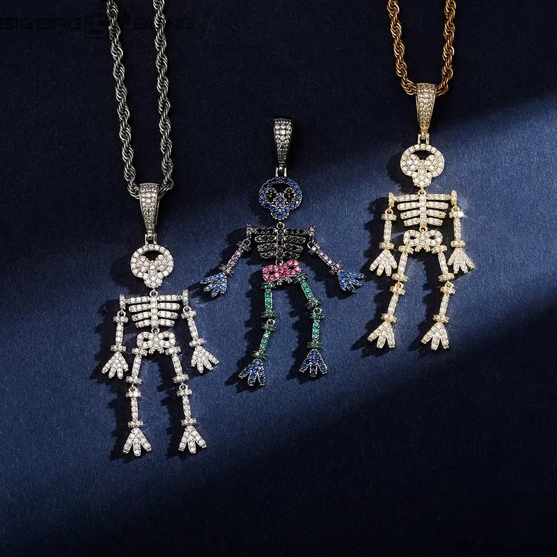Iced Out Skull Pendant BigBagBling