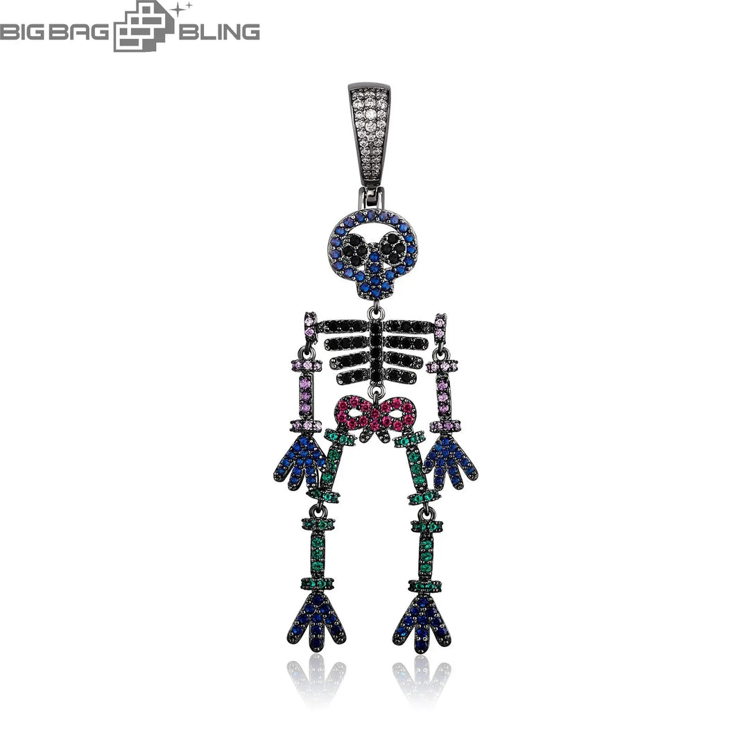 Iced Out Skull Pendant BigBagBling