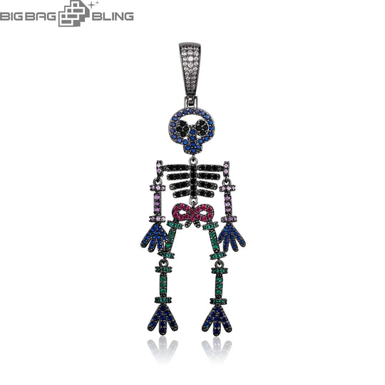 Iced Out Skull Pendant BigBagBling
