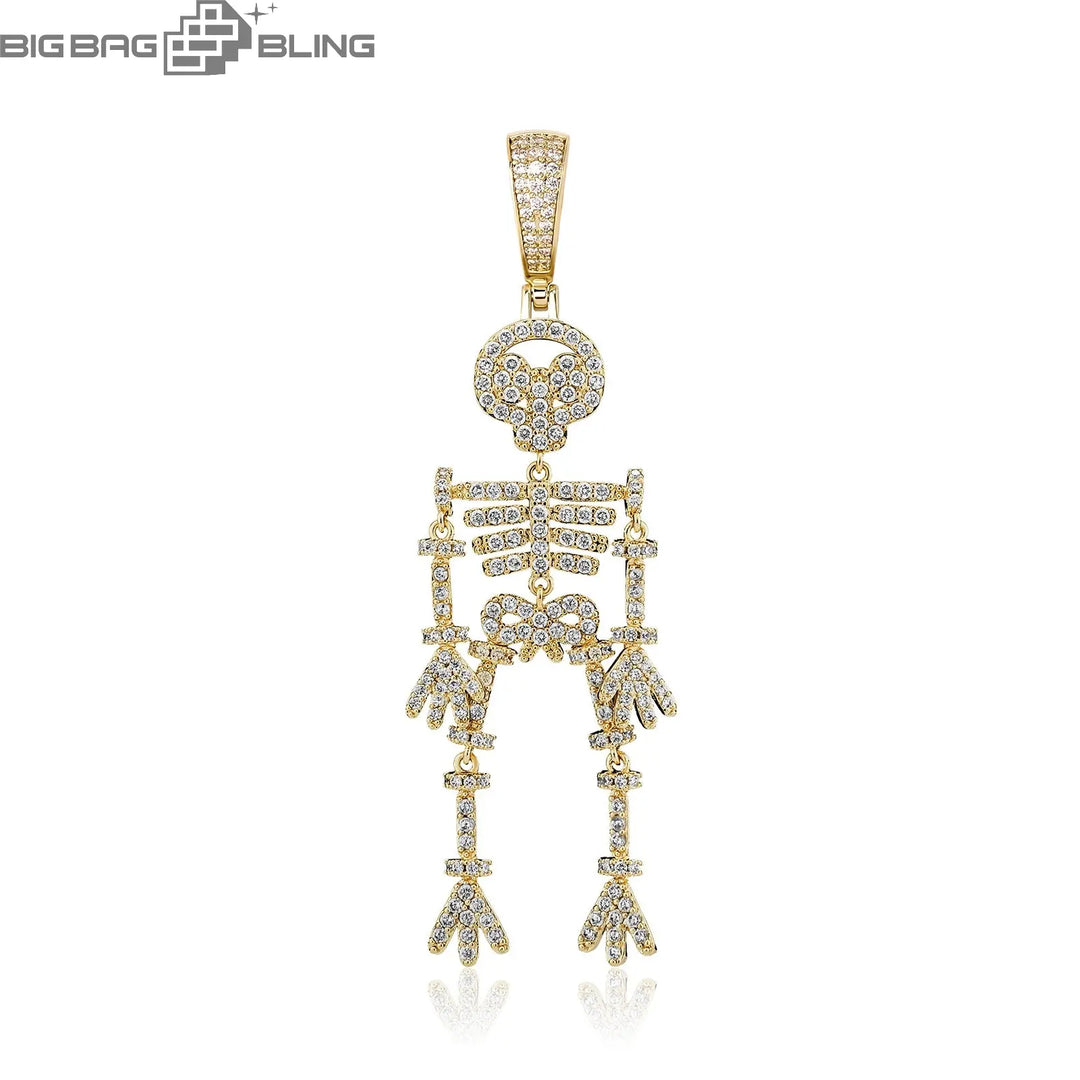 Iced Out Skull Pendant BigBagBling