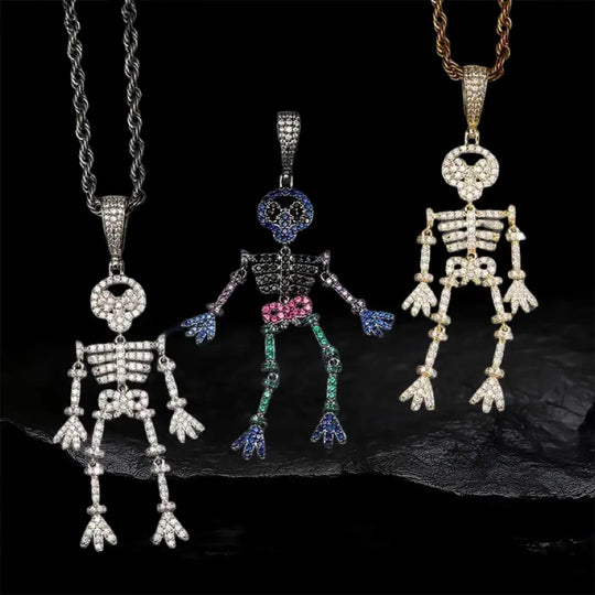 Iced Out Skull Pendant BigBagBling