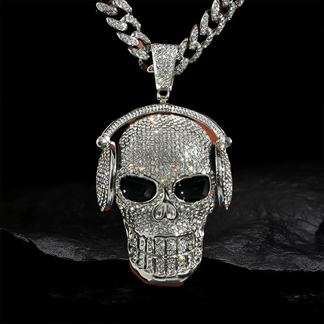 Iced Out Skull Pendant BigBagBling