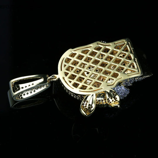 Iced Out Skull pirate  Pendant BigBagBling