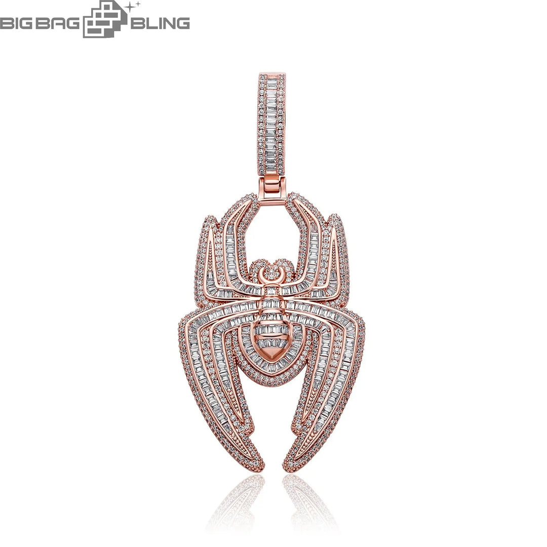 Iced Out Spider-Man Logo Pendant BigBagBling