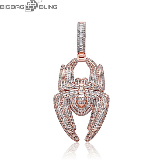 Iced Out Spider-Man Logo Pendant BigBagBling