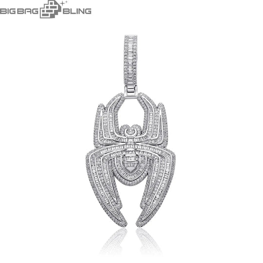 Iced Out Spider-Man Logo Pendant BigBagBling