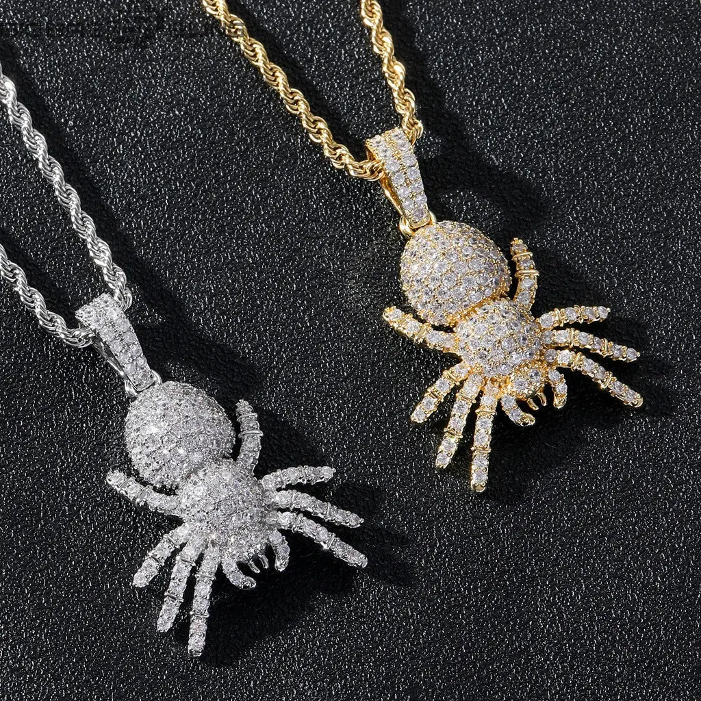 Iced Out Spider Pendant BigBagBling