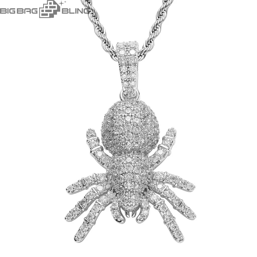 Iced Out Spider Pendant BigBagBling