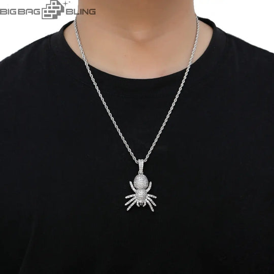 Iced Out Spider Pendant BigBagBling